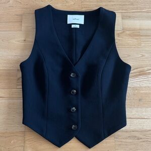 Wilfred Midnight Black Tailored Vest 00 xxs